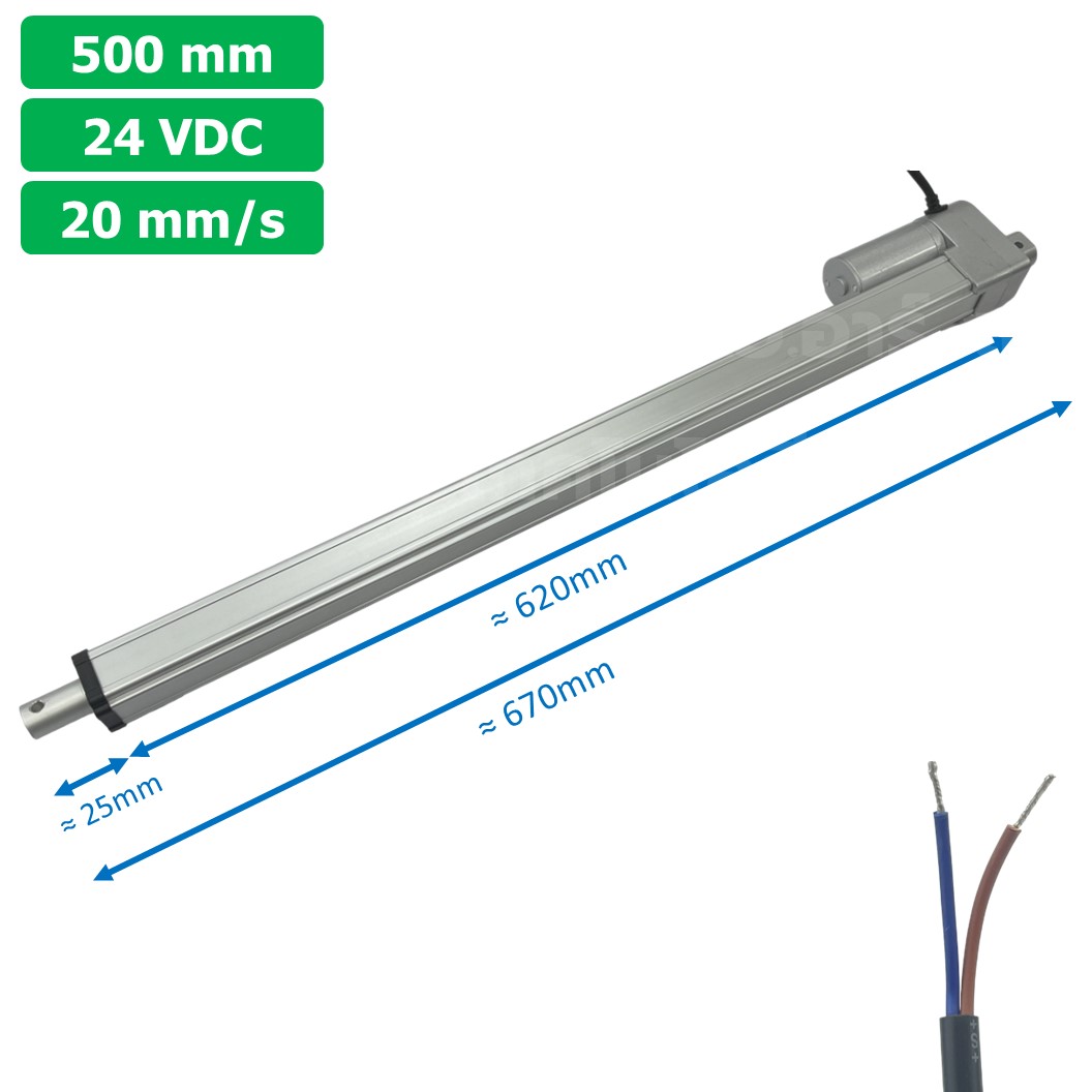 CLB-500 24VDC มอเตอร์ก้านชัก ระยะชัก 500mm 20mm/s 700N Electric Linear Actuator Low Noise เสียงรบกวนน้อย พัตเตอร์ไฟฟ้า Putter มอเตอร์แกนชัก