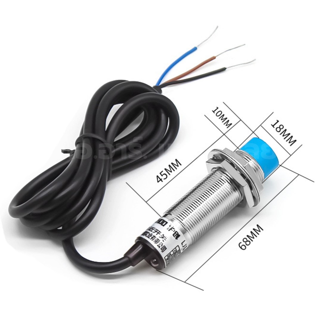 M8/M12/M18/M30 Proximity Switch เซอร์ตรวจจับโลหะ พร็อกซิมิตี้สวิทช์ 3-wire 5-30VDC ระยะตรวจจับ 2-15mm NPN/PNP NO Normally Open/NC Normally Closed HUCHOO