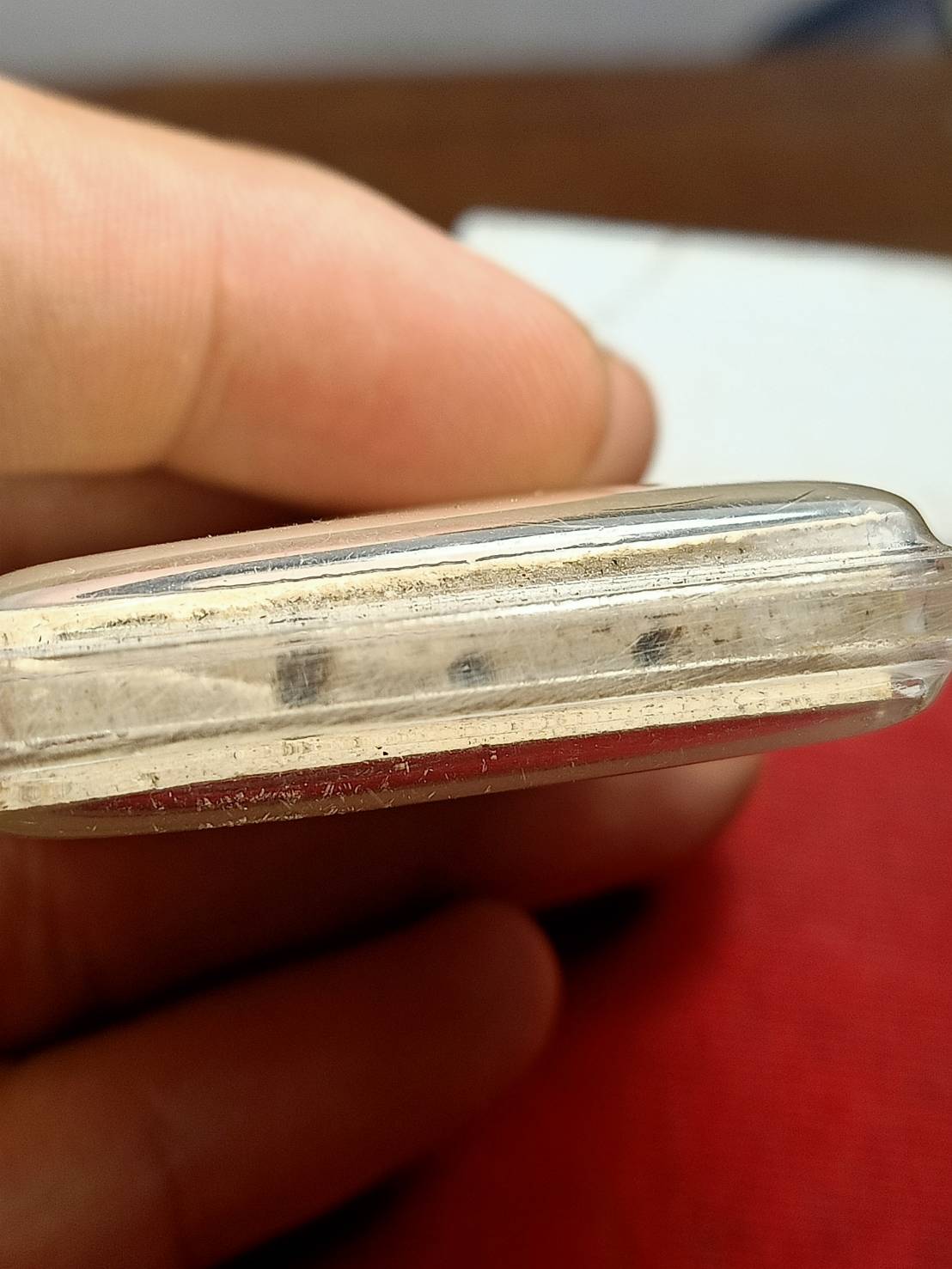 สมเด็จพิมพ์ฐาน 3 ชั้น หูบายศรีพิมพ์จำโบ้ หลังรูปเหมือน พระครูลมูล (ส.พัฒนกิจ) วัดเสด็จ จ.ปทุมธานี (SKU-08581)