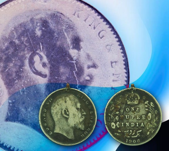 *37508 เหรียญอินโดจีน ฝรั่งเศส - อินเดีย ปี ค.ศ. 1906 เนื้อเงิน 10.1