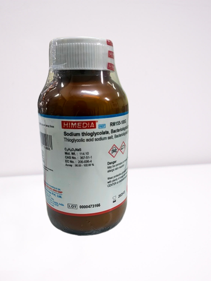 SODIUM THIOGLYCOLLATE Bacteriological Himedia 100 GM RM155