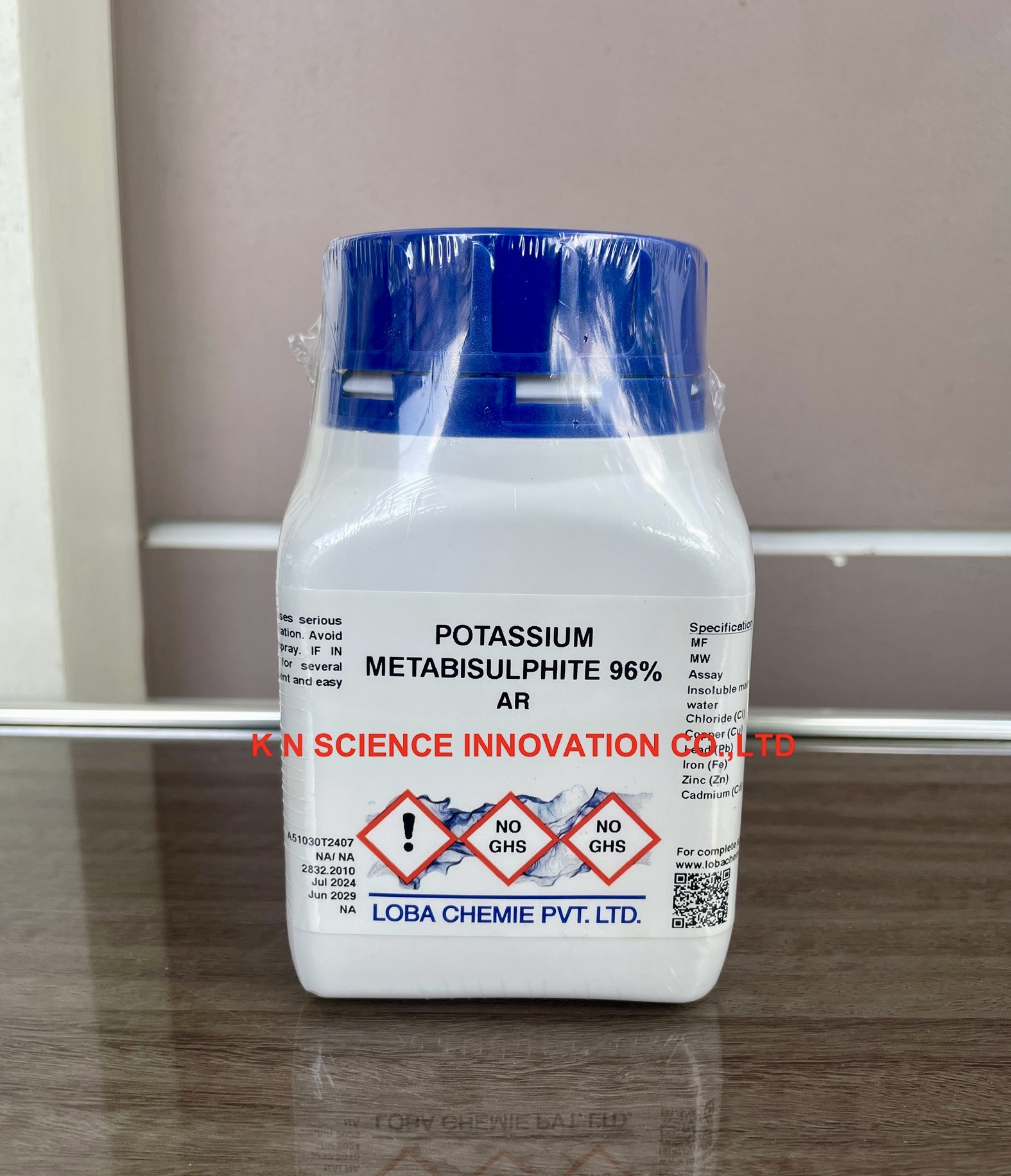 Potassium metabisulfite, Min 96%, AR ,500 g ,Loba 0539500500