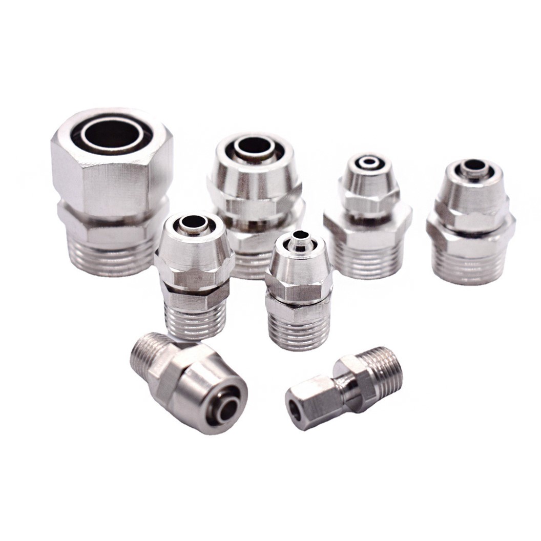 KPC ข้อต่อลมสวมอัด ตรง เกลียวนอก Quick Joint Connector Straight Male Thread ข้อต่อลม แบบสวมอัด เกลียวตัวผู้ Air fitting ข้อต่อตรงเกลียวนอก