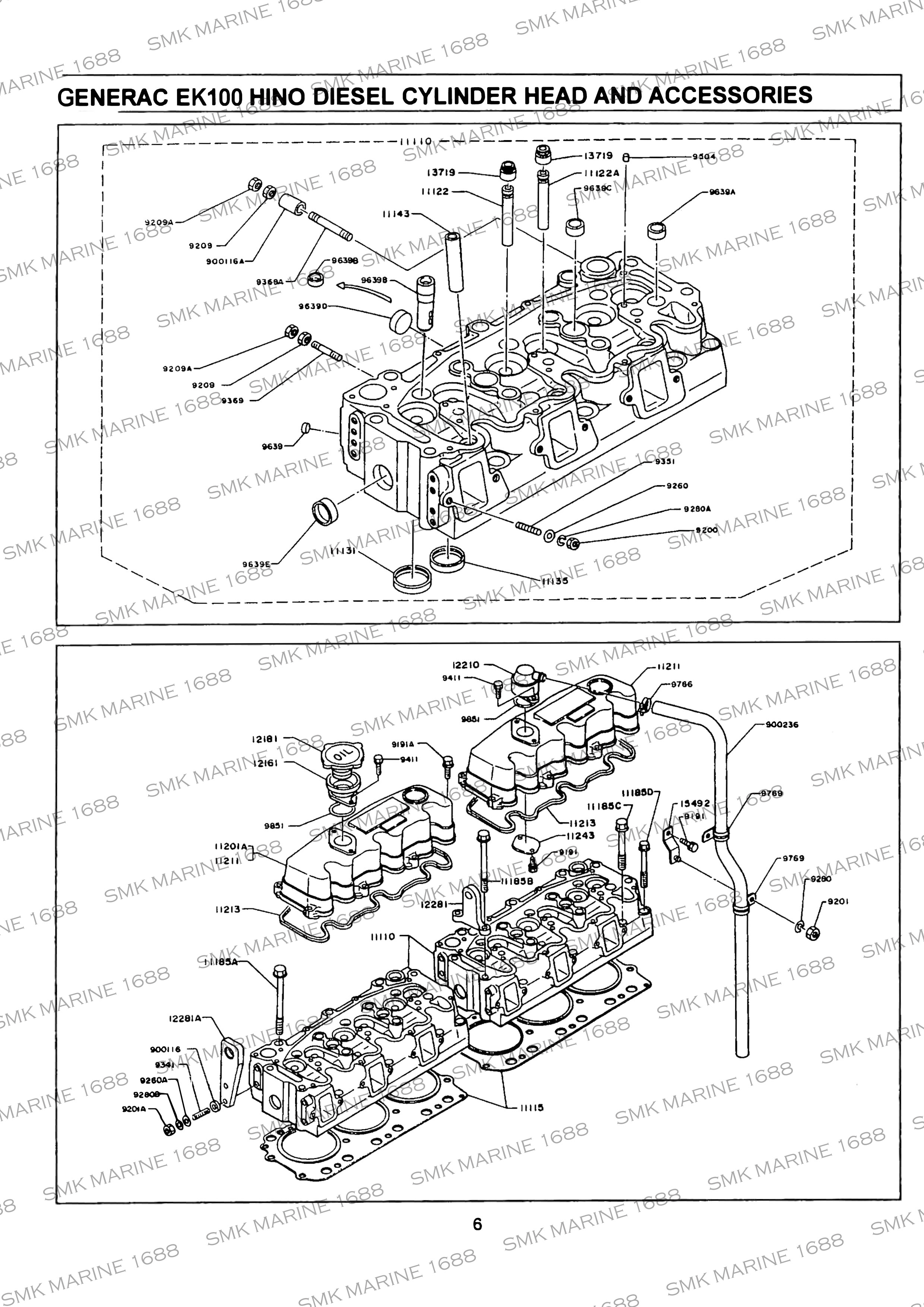 HINO EK100(Old) / EK200 111261010 Guide Exhaust Valve / ปลอกวาล์วไอเสีย