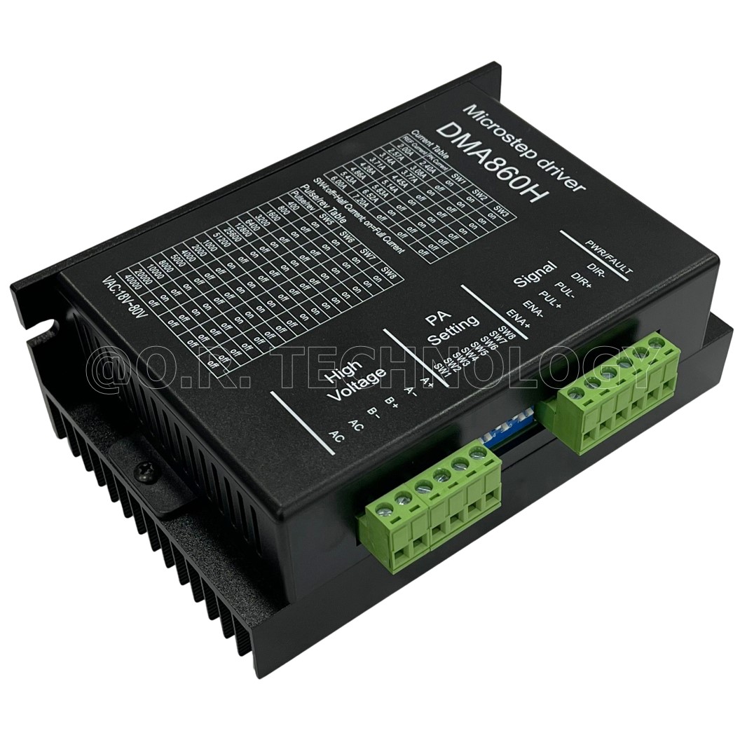 (1ชิ้น) AH279 DMA860H โมดูลขับ สเต็ปปิ้งมอเตอร์ Digital Stepper Motor Driver 18-80VAC 7.2A Microstep Driver Controller กล่องดำ ควบคุมสเตปเปอร์มอเตอร์