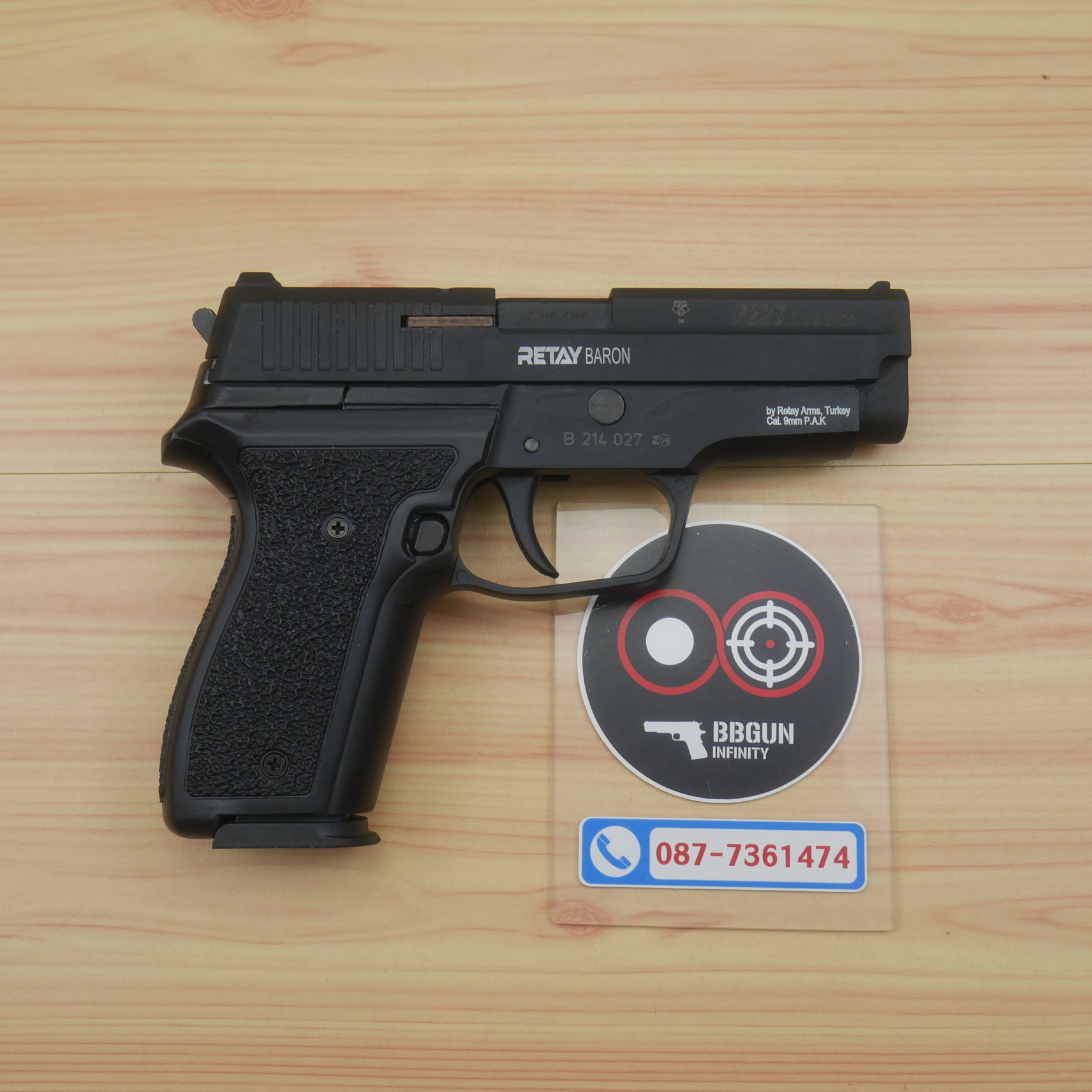 แบลงค์กัน Retay Baron Sig Sauer P228 สีดำ Blank Gun