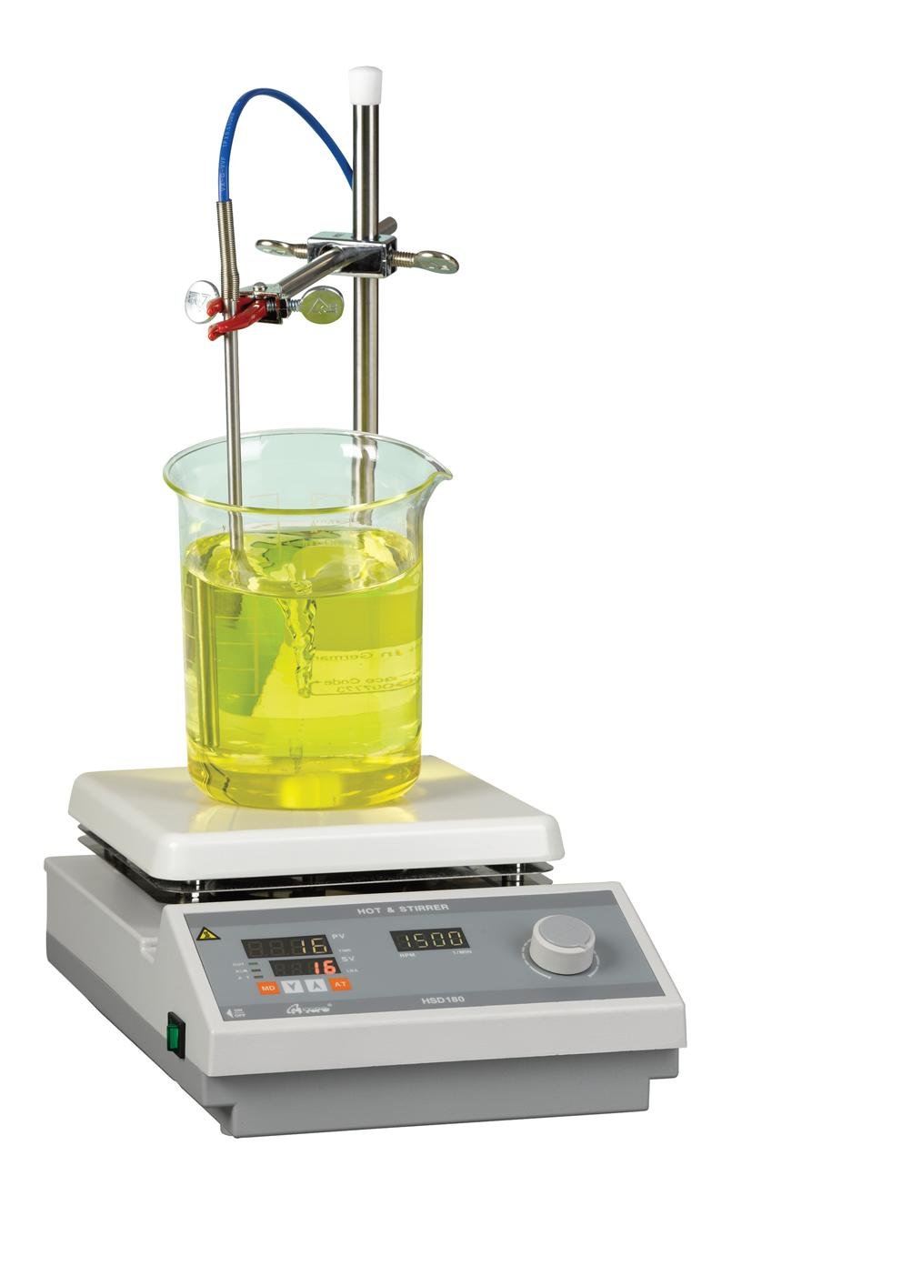 Digital hot plate stirrer,180 x 180 mm, 380 °c, 1500 rpm ,model : MS-HSD180, ยี่ห้อ MTOPS/KOREA MS-HSD180