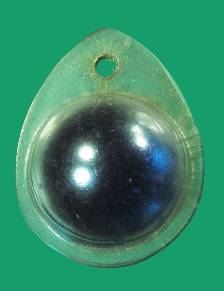 ขายแล้ว*35014 ลูกแก้วสารพัดนึก เคลือบปรอท เลี่ยมพลาสติกเก่า หลวงพ่อโอภาศี อาศรมบางมด 12