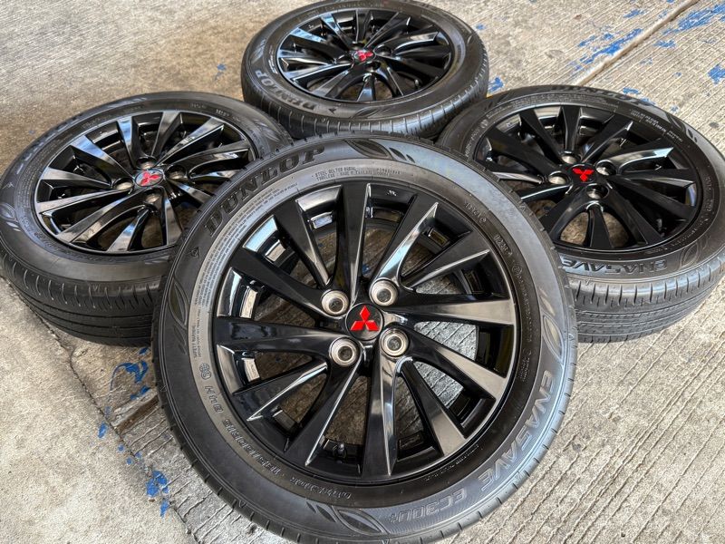 ล้อ Mitsubishi Attrage ขอบ 15 Top 💢 Mirage 4/100 ใส่ได้ทุกรุ่น สภาพนางฟ้า 💢 ยาง DUNLOP ENASAVE EC300+💢 185/60/15ปี23 💢 (1 ชุด 4 วง)