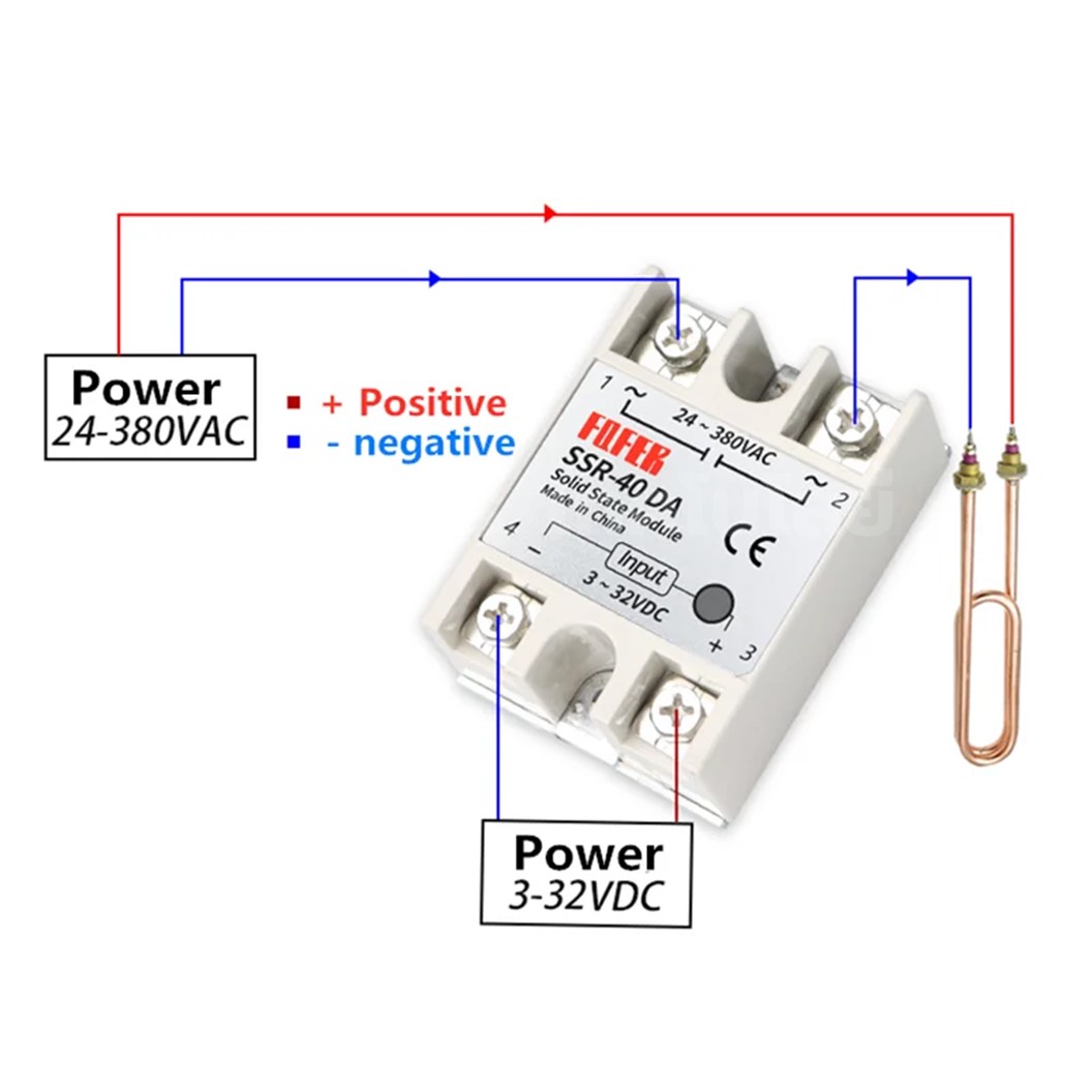 SSR-10-100DA โซลิดสเตทรีเลย์ Solid State Relay INPUT Voltage 3-32VDC, OUTPUT Voltage 24-380VAC 10-100A