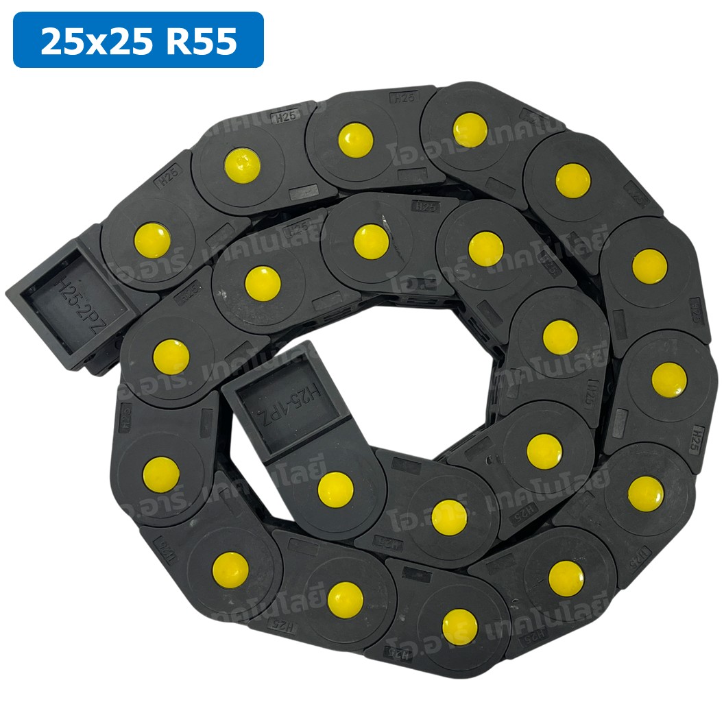 DC-25x25 R55 รางกระดูกงู รางสายไฟ 25x25x1000mm Drag chain engraving machine รางกระดูกงูร้อยสายไฟ Cable Dragchain รางร้อยสายไฟ