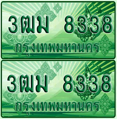 ป้ายประมูล 8338 เลขรถ 3ฒม 8338 กระบะแคป (1)