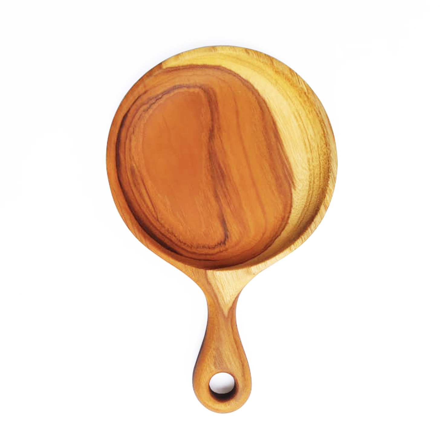 กูปรี จานด้ามจับ ไม้สัก สไตล์เกาหลี จานโบกิ KOUPREY Teak Boki's Spoon Plate Hand-Held Dish Plate with Handle Korean Style