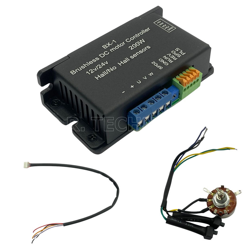 (1ชิ้น) BX-1 ชุดขับมอเตอร์ไร้แปรงถ่าน BLDC Motor Controller 200W 12-24VDC 8A Brushless DC Motor Controller Driver มอเตอร์ไร้แปลงถ่าน