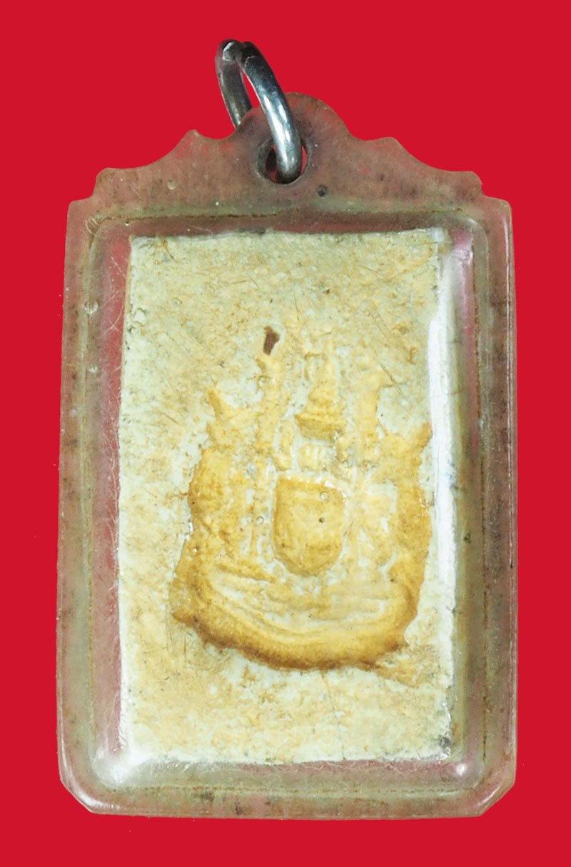 *40358 พระสมเด็จคะแนนหลังตราแผ่นดิน วัดอรุณราชวราราม ธนบุรี ปี 2509 เลี่ยมพลาสติกเก่าหลายสิบปี 9