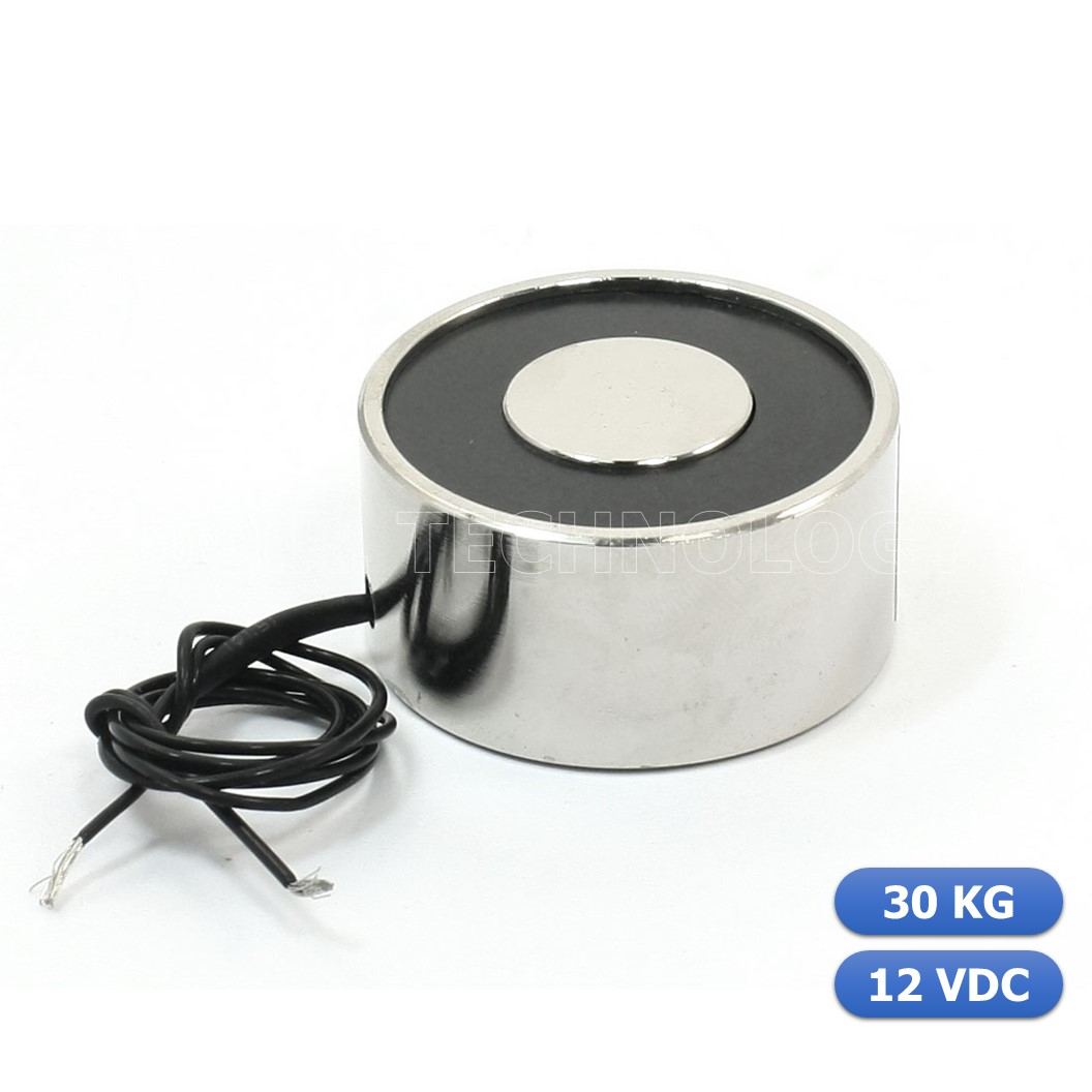 (1ชิ้น) NC468 แม่เหล็กไฟฟ้า โซลินอยด์ดูดโลหะ อิเล็กโตแมกเนท แม่เหล็กดูดไฟฟ้า P40/20 DC12V Solenoid Electric Sucker Electromagnet 30KG