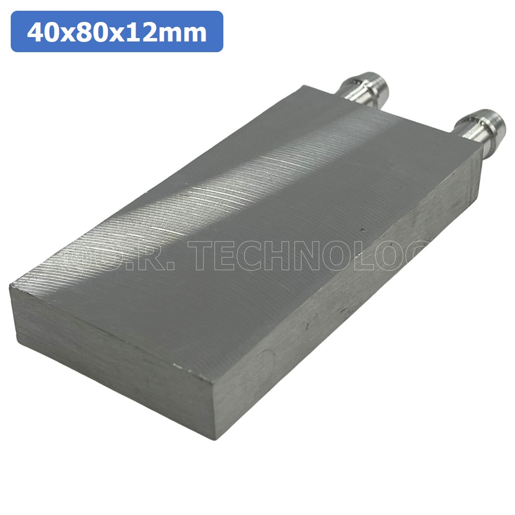 (1ชิ้น) NA562 บล็อกน้ำระบายความร้อน ขนาด 40x80x12mm บล็อกน้ำ อลูมิเนียมบล็อก Water Cooling Head Water Cooling Plate Aluminium block 40*80*12mm แผ่นร้อนเย็น