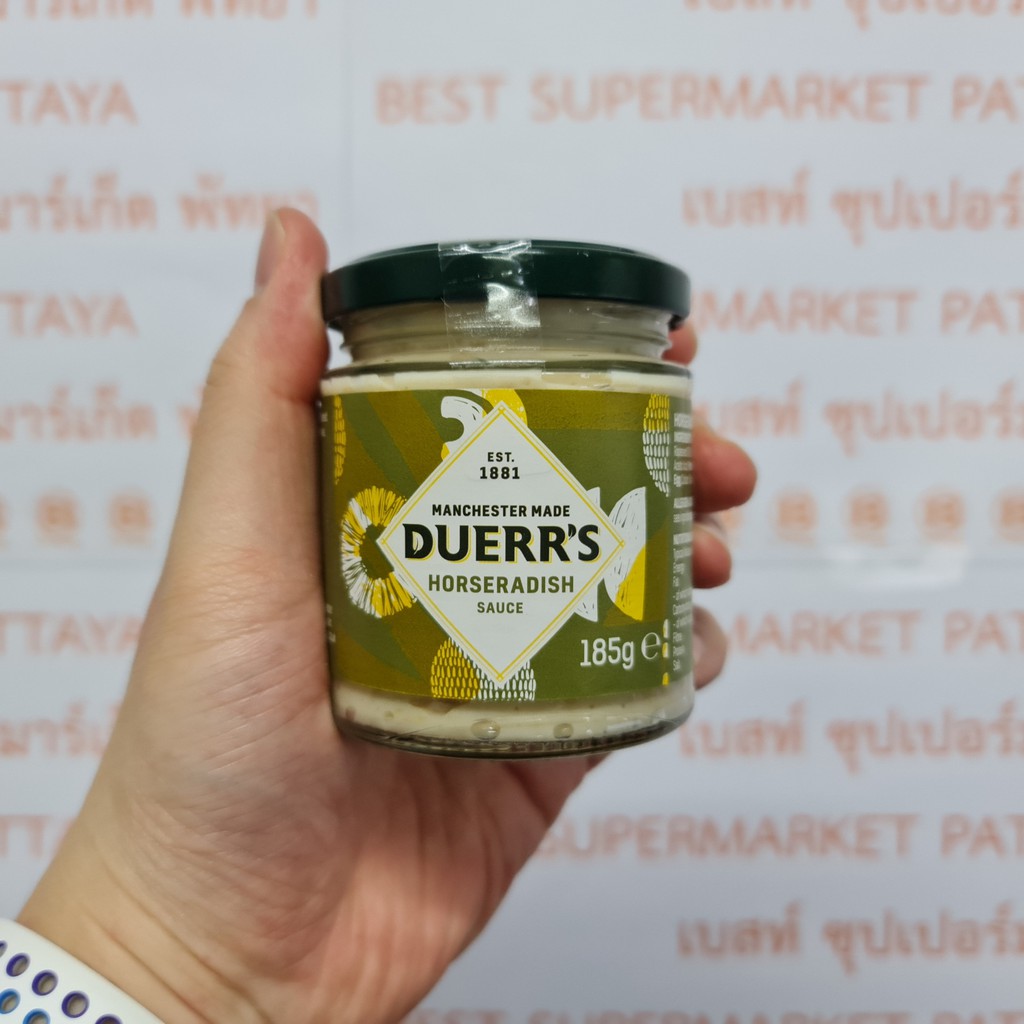 ดูเออร์ ฮอสแรดิช ซอส 185 กรัม Duerr's Horseradish Sauce 185 g.