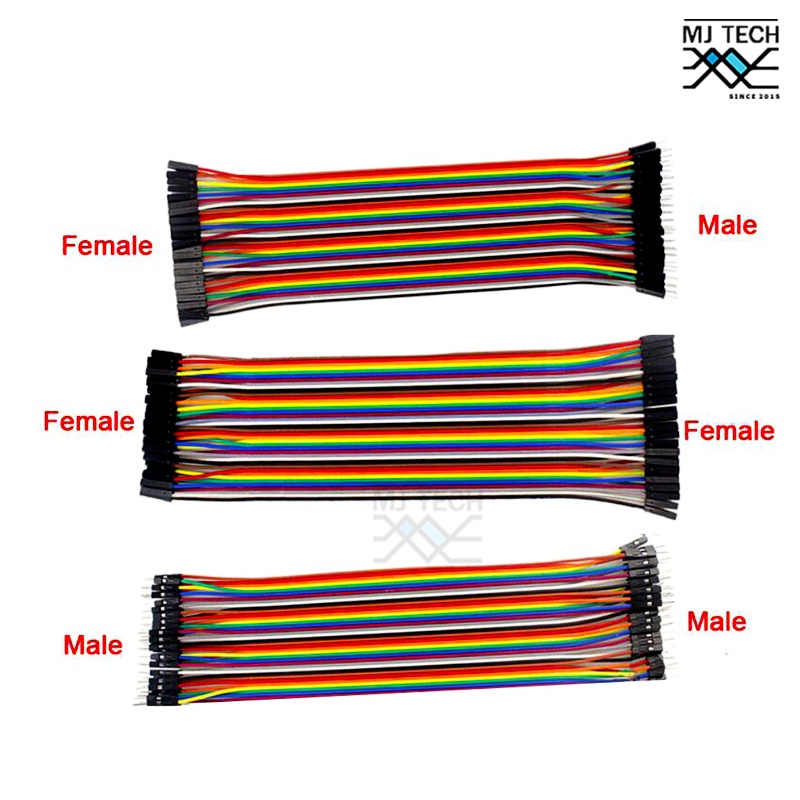 JUMP WIRES สายแพ ขนาด 30 cm ผู้-ผู้ / ผู้-เมีย / เมีย-เมีย