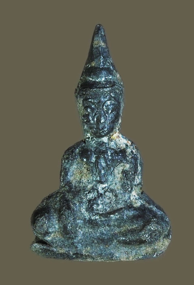 *40284 พระพิมพ์ท่ากระดาน กรุวัดสัมพันธวงศ์ กรุงเทพ เนื้อชินเงิน 13