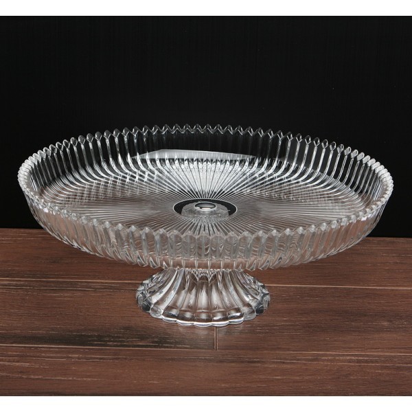 ADPW1-13S จานโชว์อาหารอคิลิคใส 13 นิ้ว พร้อมขา