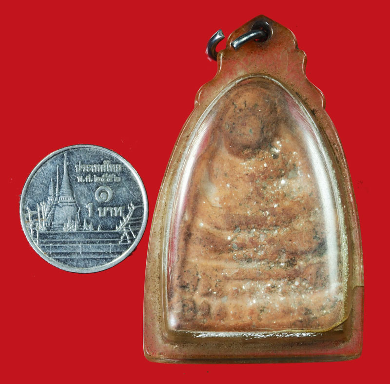 *35148 พระสังกัจจายณ์ ครึ่งซีก เนื้อดิน เลี่ยมพลาสติกเก่าหลายสิบปี ไม่ทราบที่ 3