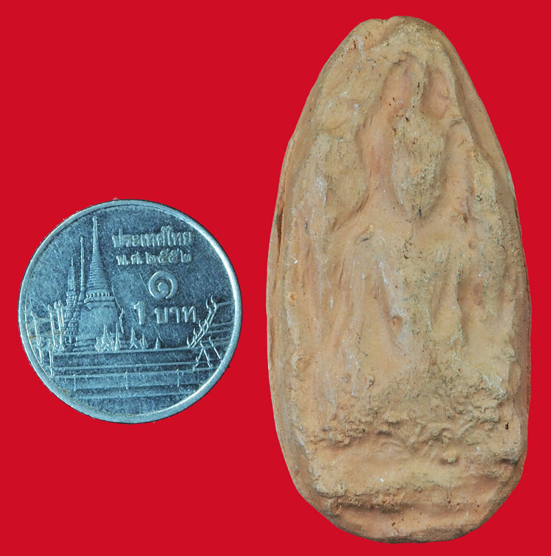 *37435 พระขุนเเผน แตงกวาผ่า หลังตราปั้ม ฆ ไม่เก่ามาก เนื้อดิน ไม่ทราบที่ 3