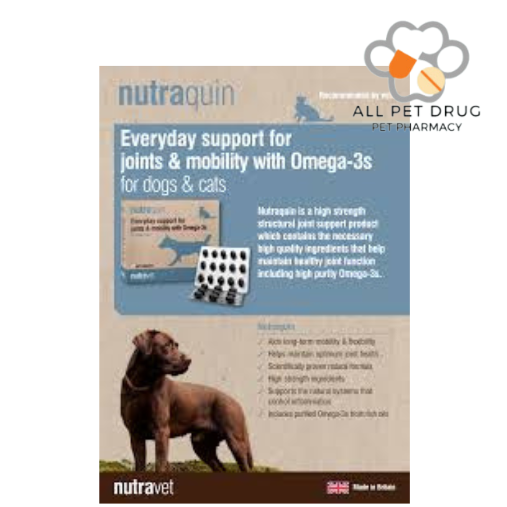 Nutraquin 45gel capsules อาหารเสริมบำรุงข้อต่อ สำหรับ สุนัขและแมว
