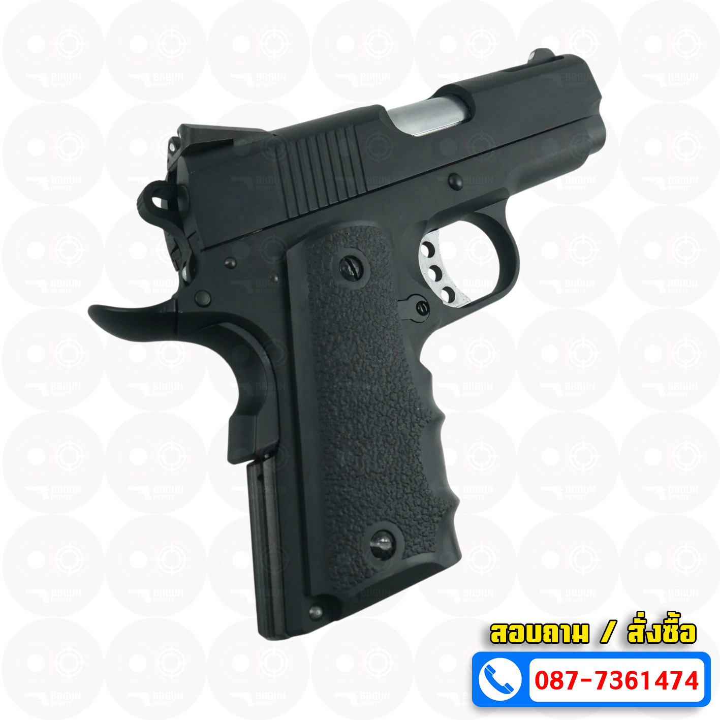 บีบีกันอัดแก๊ส ยักษ์แคระ AW (NE1002) Springfield V10 Ultra Compact (Black) BB GUN