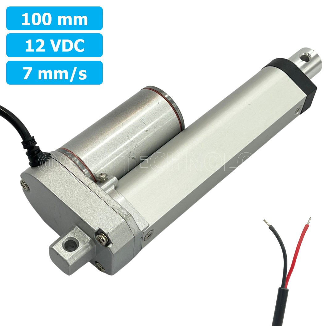(1ชิ้น) NC481 มอเตอร์ก้านชัก พัตเตอร์ไฟฟ้า ระยะชัก 100mm 7mm/s 1500N 12VDC Electric Linear Actuator Putter DC 12V Stroke Length 100mm