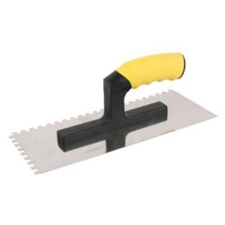 เกรียงฉาบยิมซั่มสแตนเลส มีฟันและไม่มีฟัน มี 2 แบบ (ขายส่งยกกล่อง) เกรียงฉาบ วัสดุก่อสร้าง ผลิตจากสเตนเลส ไม่เป็นสนิม