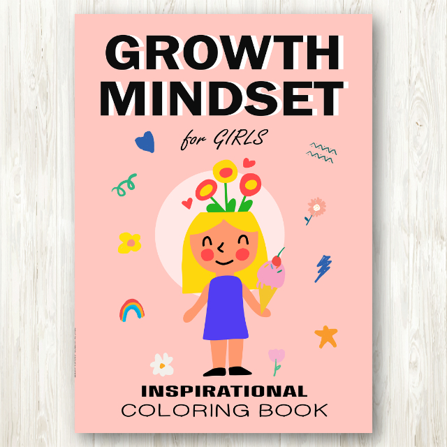 สมุดระบายสี Growth Mindset Coloring Book for Girls พร้อมคำคมสร้างแรงบันดาลใจ