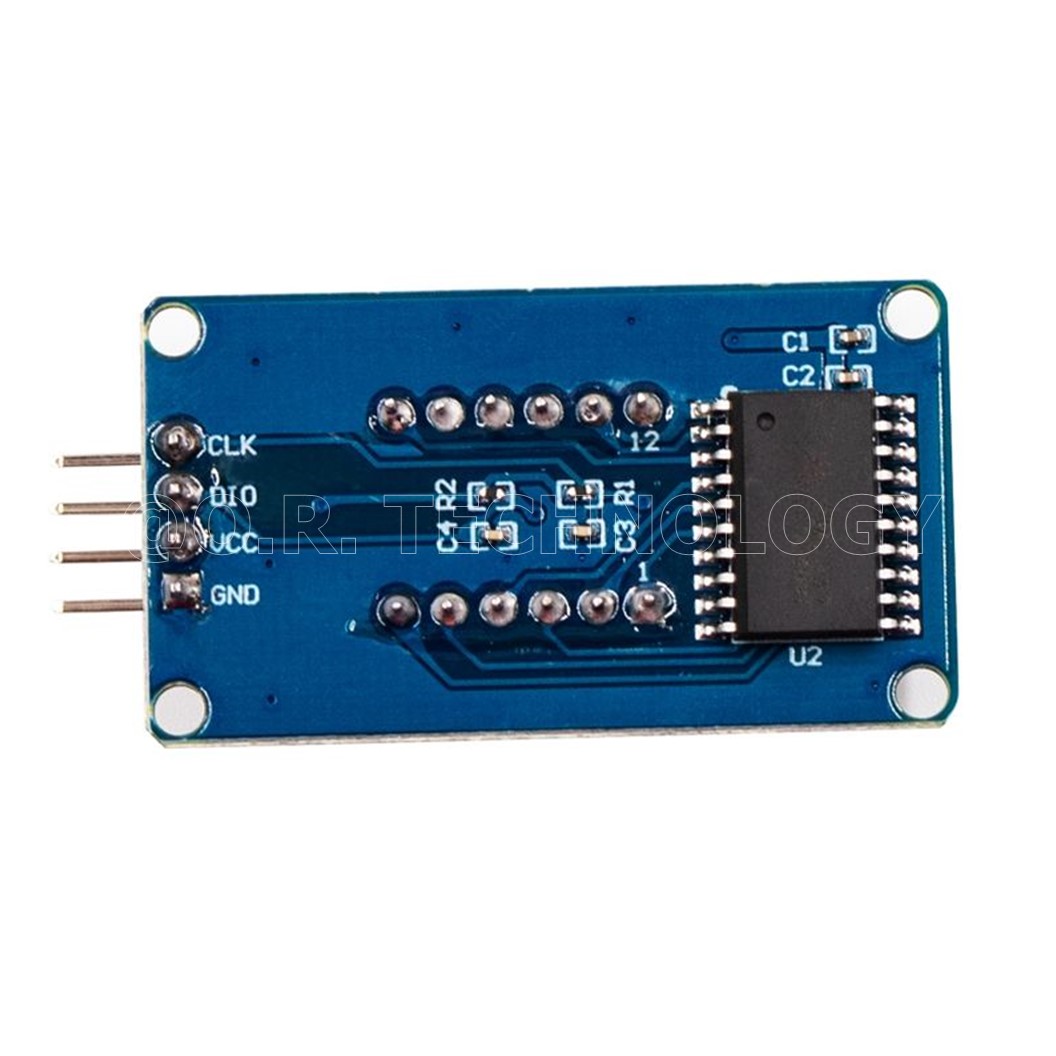 (1ชิ้น) NA042 โมดูลจอแสดงตัวเลข โมดูลนาฬิกา 4 หลัก โมดูลจอแอลอีดีแสดงตัวเลข 4 Bits TM1637 Red LED Display Module & Clock (4-digit 7-segment display module)