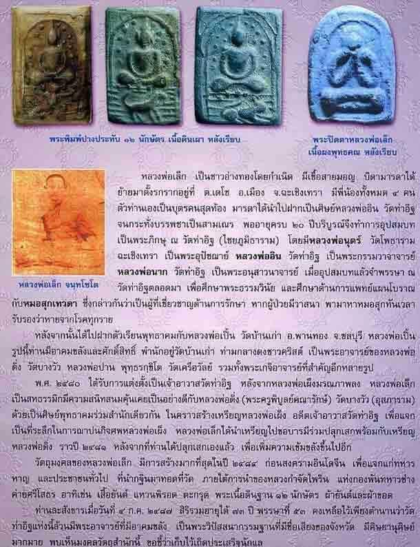 *37327 พระเนื้อดิน 12 ราศรี หลวงพ่อเล็ก วัดท่าอิฐ ปี 2481 ฉะเชิงเทรา เนื้อดิน 25