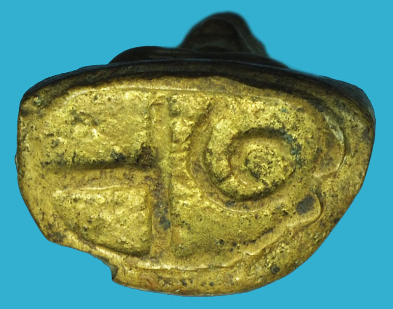 ขายแล้ว*37355 พระกริ่งฤาษีถือดอกบัว เนื้อทองเหลืองเก่า ไม่ทราบที่ 8