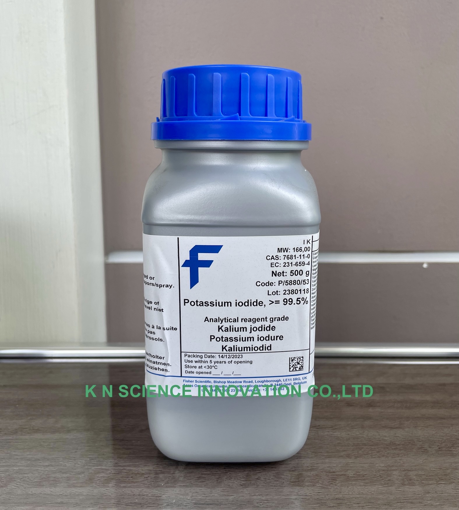 Potassium iodide 99.9+% ,7681-11-0 ,(dried) CertiFied, AR, 500 g, Fisher Chemical™ P/5880/53