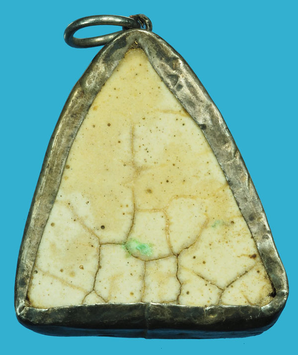 ขายแล้ว*37131 พระหลวงพ่อโต กรุทัพข้าว เนื้อผง เลี่ยมจับขอบเงินเก่า 13