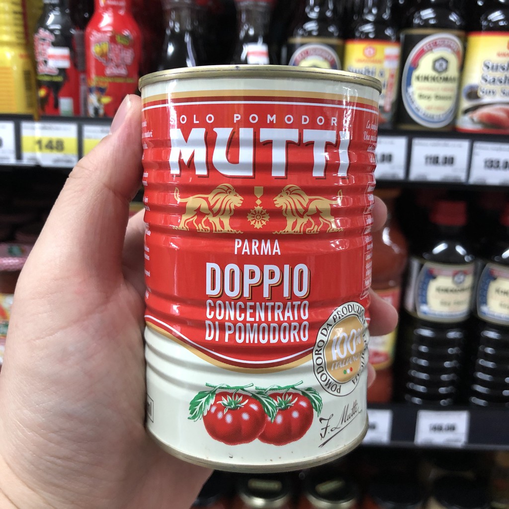 มูตติ มะเขือเทศบดละเอียด ชนิดเข้มข้น 440 ก. Mutti Double Concentrated Tomato Paste 440 g.