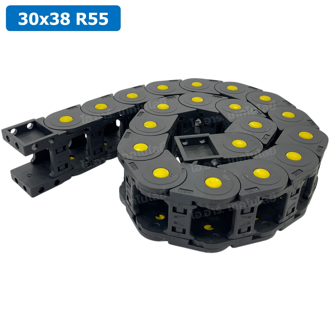 DC-30x38 R55 รางกระดูกงู รางสายไฟ 30x38x1000mm Drag chain engraving machine รางกระดูกงูร้อยสายไฟ Cable Dragchain รางร้อยสายไฟ