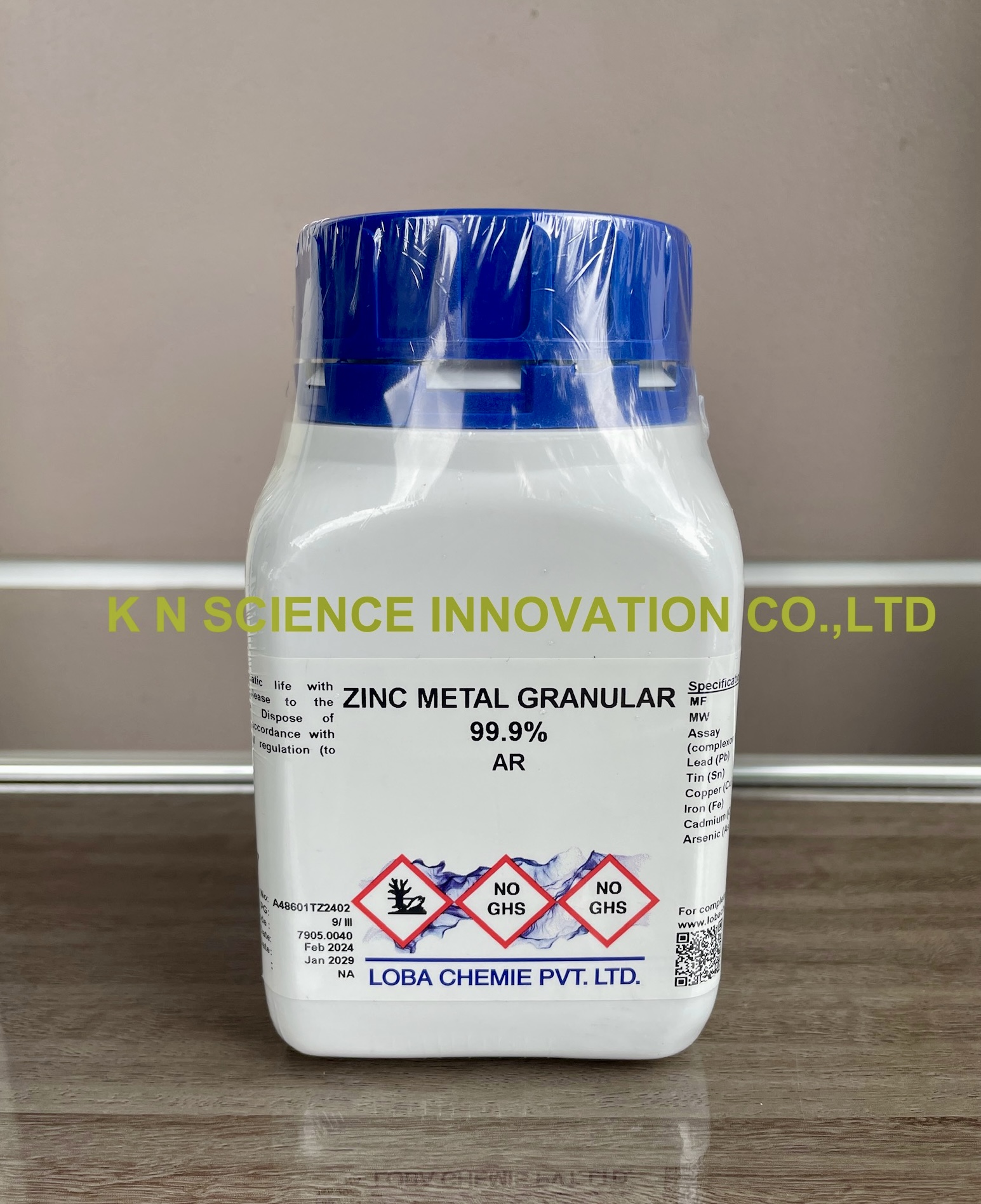 Zinc (Metal), Granular, 99.9%, AR , 500 g ,Loba 0653700500