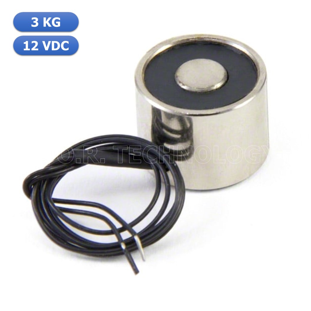 (1ชิ้น) NC465 แม่เหล็กไฟฟ้า โซลินอยด์ดูดโลหะ อิเล็กโตแมกเนท แม่เหล็กดูดไฟฟ้า P20/15 DC12V Solenoid Electric Sucker Electromagnet 3KG