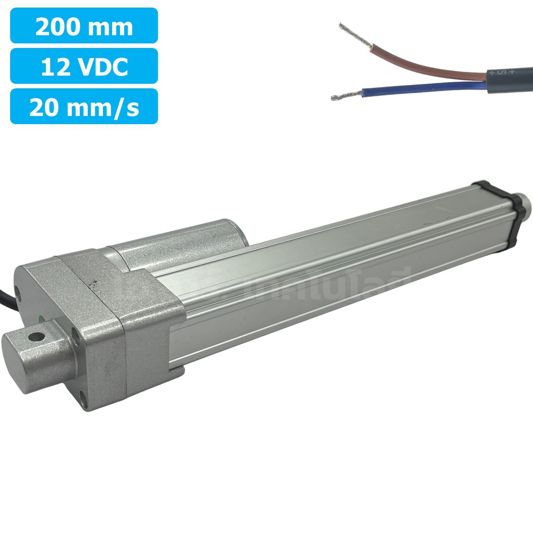 CLB-200 12VDC มอเตอร์ก้านชัก ระยะชัก 200mm 20mm/s 700N Electric Linear Actuator Low Noise เสียงรบกวนน้อย พัตเตอร์ไฟฟ้า Putter