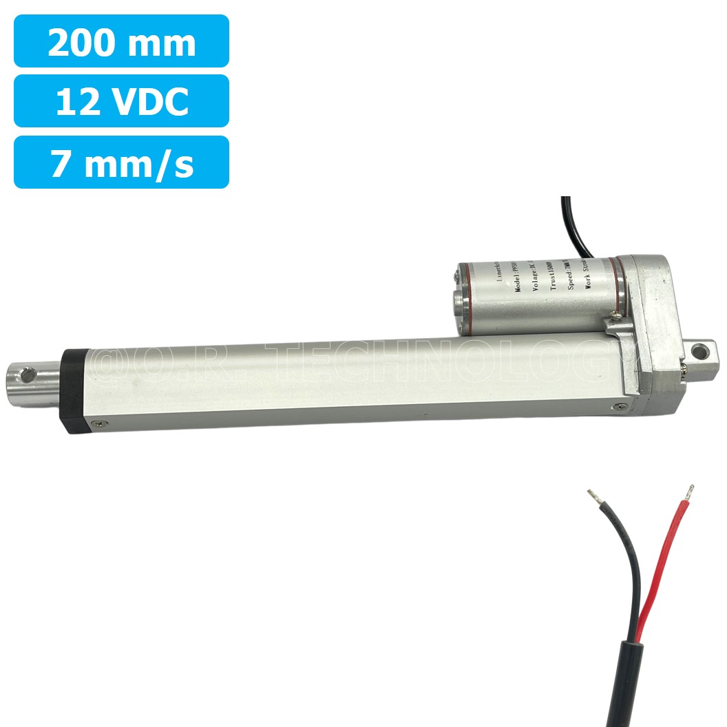 (1ชิ้น) NC482 มอเตอร์ก้านชัก พัตเตอร์ไฟฟ้า ระยะชัก 200mm 7mm/s 1500N 12VDC Electric Linear Actuator Putter DC 12V Stroke Length 200mm