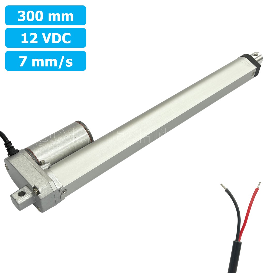 (1ชิ้น) NC483 มอเตอร์ก้านชัก พัตเตอร์ไฟฟ้า ระยะชัก 300mm 7mm/s 1500N 12VDC Electric Linear Actuator Putter DC 12V Stroke Length 300mm