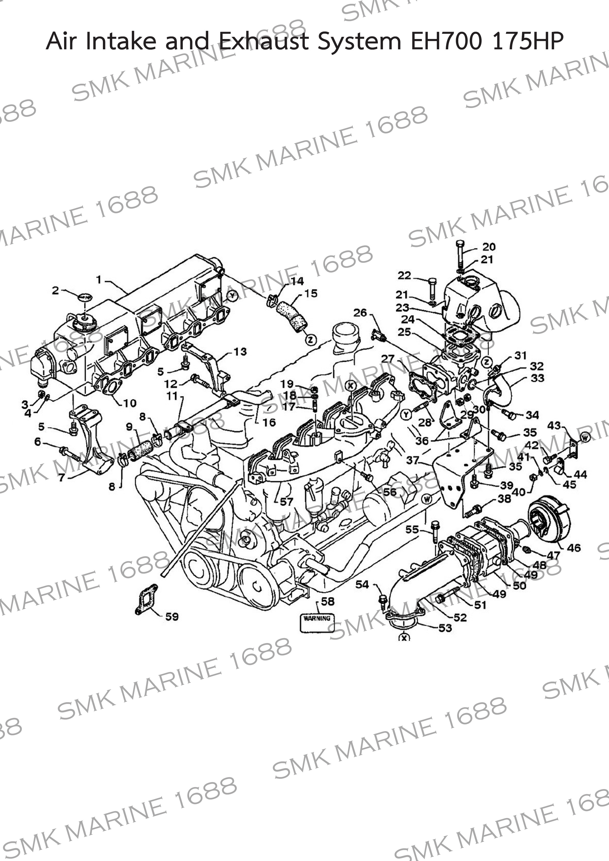 HINO EH700 171711041 Intake Manifold Gasket / ปะเก็นทางร่วมท่อไอดี