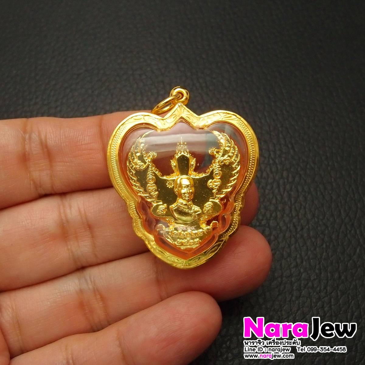 ครุฑรวยสุดสุด พิมพ์ใหญ่ เลี่ยมกรอบทองคำแท้ ของหลวงพ่อวราห์ หรือท่านเจ้าคุณวราห์ วัดโพธิ์ทอง