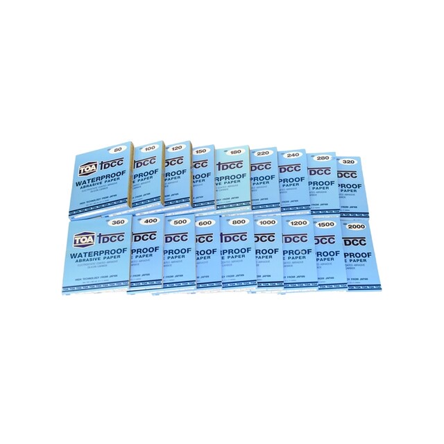 กระดาษทรายขัดน้ำ TOA TDAA เบอร์ 320 (60 แผ่น ราคารวมแวท) ขัดเหล็ก หยาบ ขัดโป๊วสี