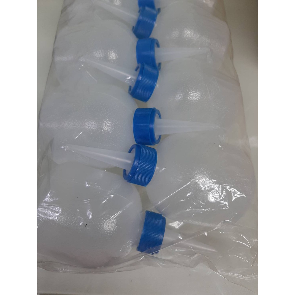 กาบีบน้ำมัน PVC ใบใหญ่(ราคารวมแวท) หัวจุกน้ำเงิน (ห่อ 12 ชิ้น) กาบีบน้ำมันพลาสติก บีบของเหลว {รหัสสินค้า0401306801}