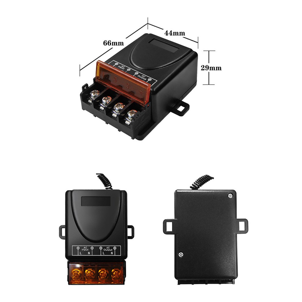 RC220 กล่องรีโมทควบคุม 1ช่อง 2ปุ่ม 433MHz AC220V 10A เปิด-ปิด 1 Channel Relay Module Wireless Remote Control Switch รีโมตควบคุม 1ช่อง 220VAC