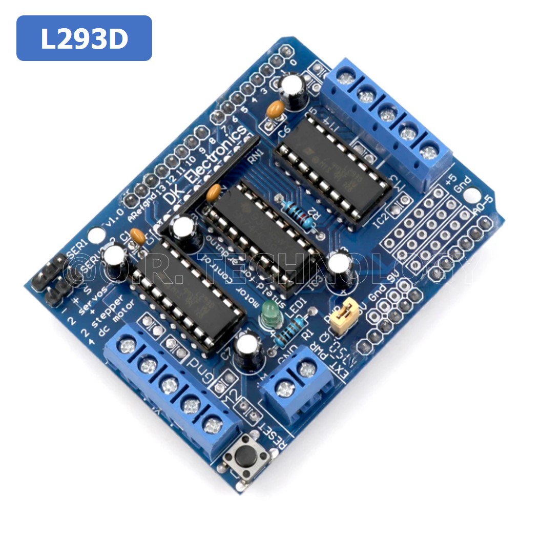 (1ชิ้น) AA031 โมดูลขับมอเตอร์ 4 ช่อง ไดรฟ์มอเตอร์ L293D Motor Driver Board 4.5-16VDC 0.6A 4 Channel